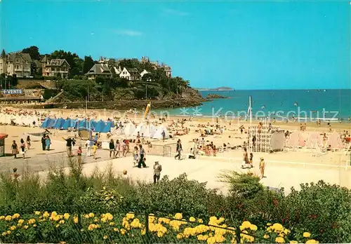 AK / Ansichtskarte Dinard_Ille_et_Vilaine_Bretagne Pointe de la Malouine et la plage Dinard_Ille