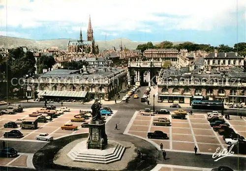 AK / Ansichtskarte Nancy_Lothringen Place Stanislas Arc de Triomphe Eglise Saint Epvre Monument Nancy Lothringen