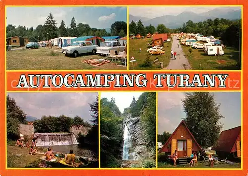 AK / Ansichtskarte Turany Autocamping Wasserfall Bungalows Turany