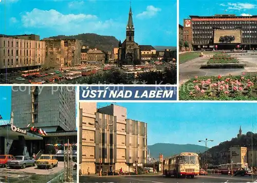 AK / Ansichtskarte Usti_nad_Labem Autobusove nadrazi Krajsky narodni vybor Interhotel Bohemia Obchodni dum Labe Usti_nad_Labem