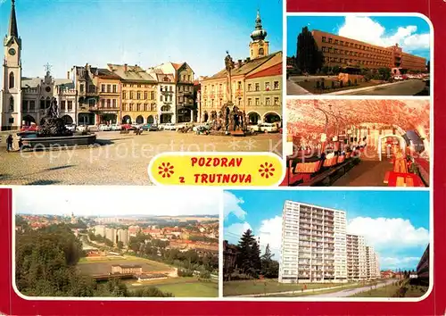 AK / Ansichtskarte Trutnov Rathausplatz Innenstadt Gebaeude Siedlung Hochhaeuser Stadtpanorama Trutnov