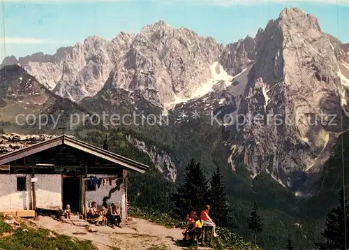 AK / Ansichtskarte Ebbs Hinterkaiserfelden Alm gegen Wilden Kaiser Ebbs