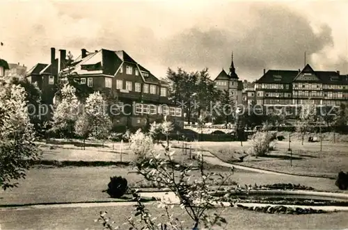 AK / Ansichtskarte Oberhof_Thueringen Blick zum FDGB Heim Stachanow und Ernst Thaelmann Haus Oberhof Thueringen