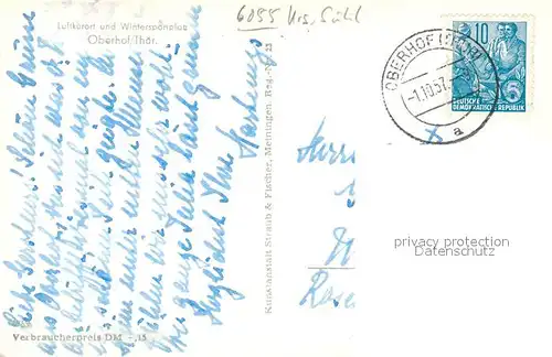 AK / Ansichtskarte Oberhof_Thueringen Ortsansicht mit Kirche Luftkurort Wintersportplatz Oberhof Thueringen