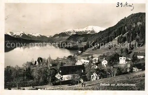 AK / Ansichtskarte Dellach_Millstaettersee Gesamtansicht mit Alpenpanorama Dellach_Millstaettersee