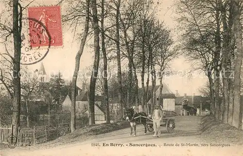 AK / Ansichtskarte Sancergues Route de Saint Martin  Sancergues