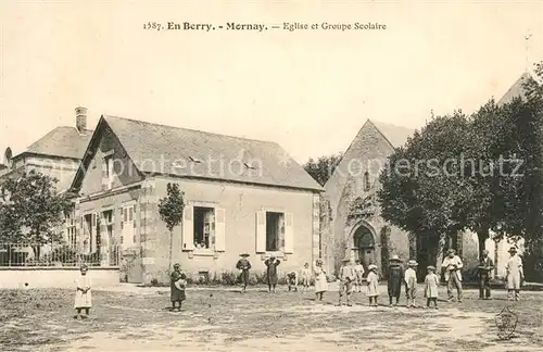 AK / Ansichtskarte Mornay Berry Eglise Groupe Scolaire Mornay Berry