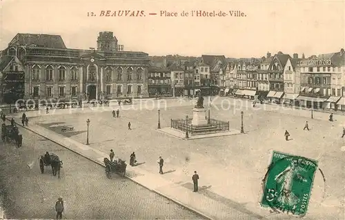 AK / Ansichtskarte Beauvais Place de lHotel de Ville Beauvais