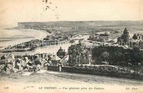 AK / Ansichtskarte Le_Treport Vue generale prise des Falaises Le_Treport