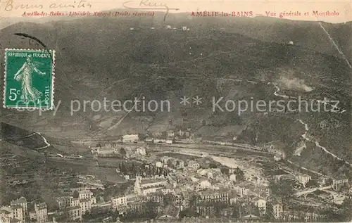AK / Ansichtskarte Amelie les Bains Palalda Vue generale et Montbolo Amelie les Bains Palalda