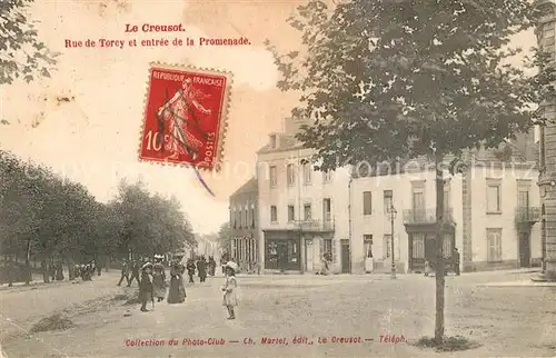 AK / Ansichtskarte Le_Creusot_Saone et Loire Rue de Torcy et entree de la Promenade Le_Creusot_Saone et Loire