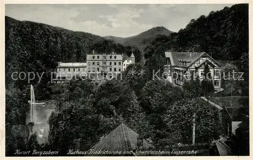 AK / Ansichtskarte Bergzabern_Bad Kurhaus Friedrichsruhe und Schwesternheim Luisenruhe Bergzabern_Bad