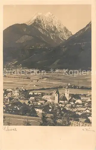 AK / Ansichtskarte Schwaz_Tirol Gesamtansicht mit Alpenpanorama Schwaz Tirol