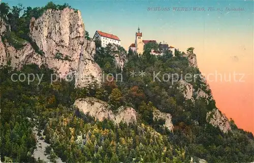 AK / Ansichtskarte Langenbrunn Schloss Werenwag Felsen Langenbrunn
