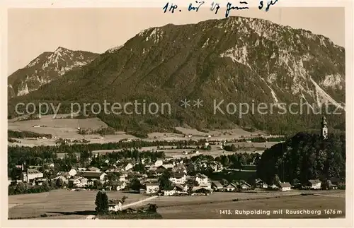 AK / Ansichtskarte Ruhpolding Gesamtansicht mit Rauschberg Chiemgauer Alpen Ruhpolding