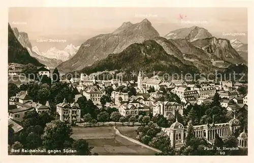 AK / Ansichtskarte Bad_Reichenhall Panorama Blick gegen Sueden Alpen Bad_Reichenhall