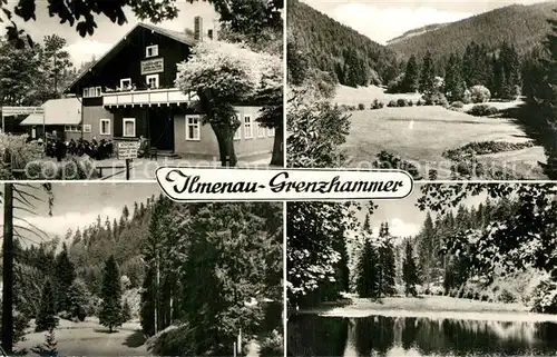 AK / Ansichtskarte Grenzhammer_Ilmenau Ferienheim Glueck auf Landschaftspanorama Thueringer Wald 
