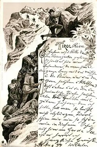 AK / Ansichtskarte Bergsteigen_Klettern Tirol Edelweiss Litho 