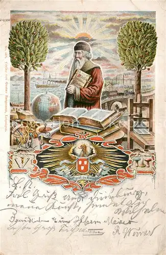 AK / Ansichtskarte Gutenberg_Johannes_Buchdruck Globus  