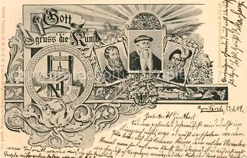 AK / Ansichtskarte Gutenberg_Johannes_Buchdruck Sch?ffer Fust  