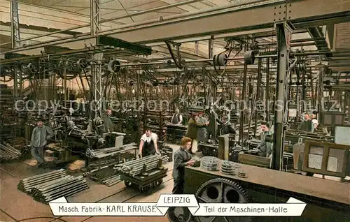 AK / Ansichtskarte Buchdruck Maschinenfabrik Karl Krause Leipzig Maschinen Halle 