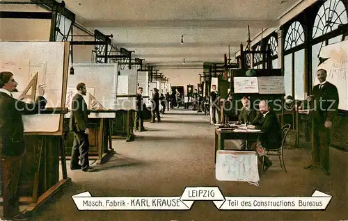 AK / Ansichtskarte Buchdruck Maschinenfabrik Karl Krause Leipzig Constructions Bureaus 