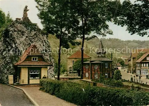 AK / Ansichtskarte Ruebeland_Harz Partie an der Hermannshoehle Tropfsteinhoehle Baer Ruebeland_Harz
