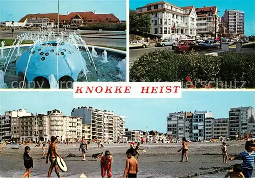 AK / Ansichtskarte Knokke Heist Brunnen Hotels Strandleben Knokke Heist