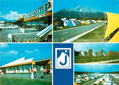 AK / Ansichtskarte Vysoke_Tatry Vstupny areal Pohlad na cast campu Motorest Bungalovy Caravaning Vysoke Tatry