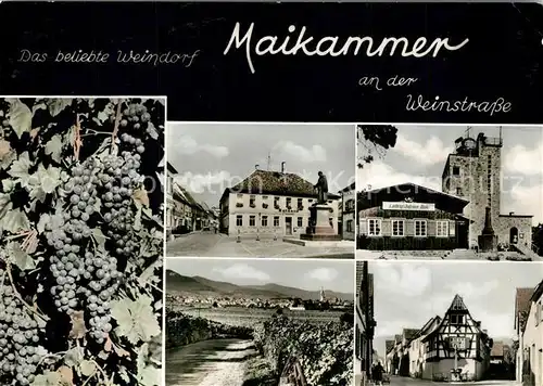 AK / Ansichtskarte Maikammer Rathaus Ludwigshafener Huette Panorama Dorfstrasse Maikammer