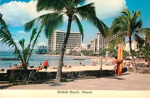 AK / Ansichtskarte Hawaii_US State Waikiki Beach 
