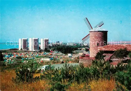 AK / Ansichtskarte Slantschev_Brjag Panorama Windmuehle Slantschev_brjag