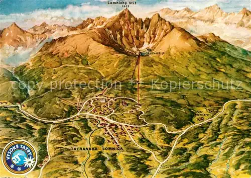 AK / Ansichtskarte Vysoke_Tatry Panoramakarte Vysoke Tatry