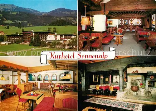 AK / Ansichtskarte Sonthofen_Oberallgaeu Kurhotel Sonnenalp Gastraeume Sonthofen Oberallgaeu