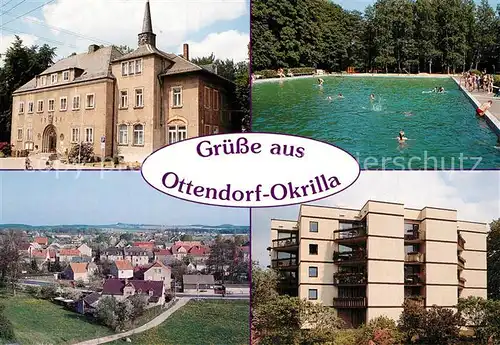 AK / Ansichtskarte Ottendorf Okrilla Teilansichten Freibad Ottendorf Okrilla