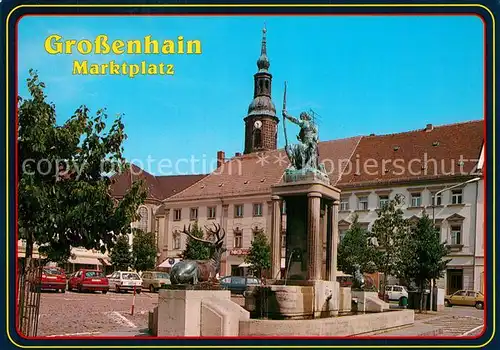 AK / Ansichtskarte Grossenhain_Sachsen Marktplatz mit Dianabrunnen Grossenhain Sachsen