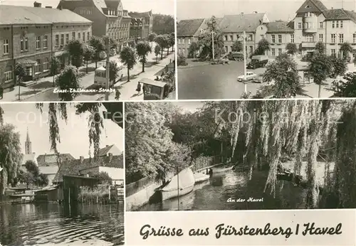 AK / Ansichtskarte Fuerstenberg_Havel Ernst Thaelmann Strasse Partie an der Havel Fuerstenberg_Havel