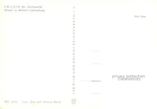 AK / Ansichtskarte Loissin_Pommern Strand im OT Ludwigsburg Ostsee Loissin Pommern