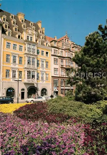 AK / Ansichtskarte Leipzig Historische Buergerhaeuser Katharinenstrasse Blumenbeet Leipzig