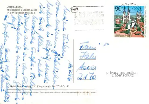 AK / Ansichtskarte Leipzig Historische Buergerhaeuser Katharinenstrasse Blumenbeet Leipzig