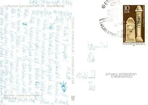 AK / Ansichtskarte Gernrode_Harz FDGB Erholungsheim Fritz Heckert Gernrode Harz