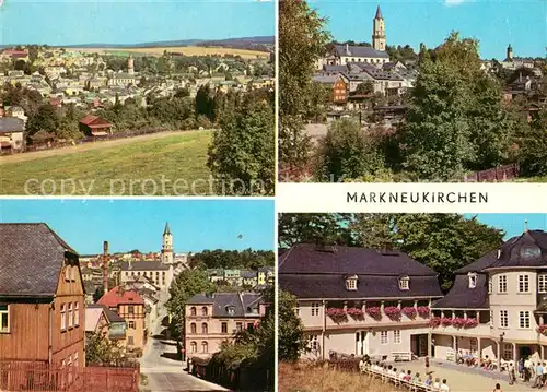 AK / Ansichtskarte Markneukirchen Ortsansicht mit Kirche Musikinstrumenten Museum 18. Jhdt. Markneukirchen