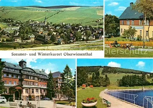 AK / Ansichtskarte Oberwiesenthal_Erzgebirge Hotel Bergfrieden Erholunsheim der IG Wismut Aktivist Panorama Blick zum Fichtelberg Oberwiesenthal Erzgebirge