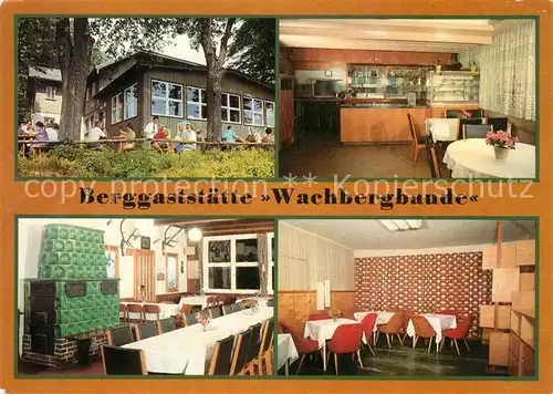 AK / Ansichtskarte Saupsdorf Berggaststaette Wachbergbaude Veranda Klubraum Saupsdorf