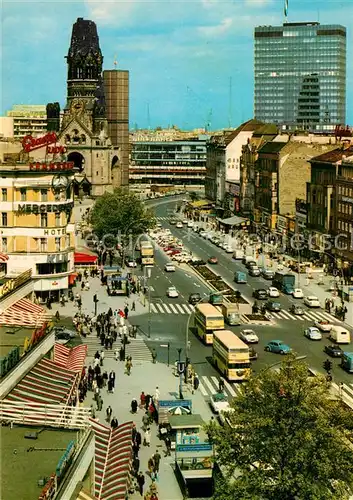 AK / Ansichtskarte Berlin Kurfuerstendamm Kaiser Wilhelm Gedaechtniskirche Berlin