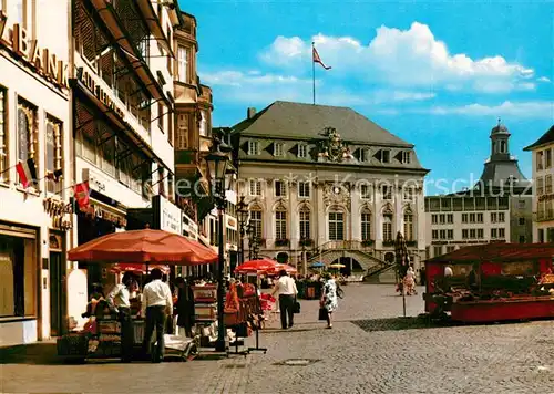 AK / Ansichtskarte Bonn_Rhein Marktplatz mit Rathaus Bonn_Rhein