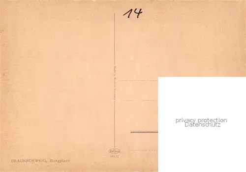 AK / Ansichtskarte Braunschweig Burgplatz Denkmal Braunschweig