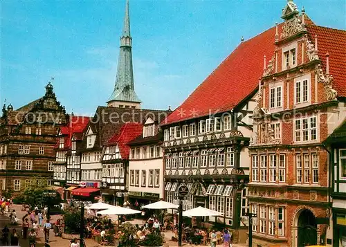 AK / Ansichtskarte Hameln_Weser Rattenfaengerstadt Altstadt Fussgaengerzone Osterstrasse Hameln Weser