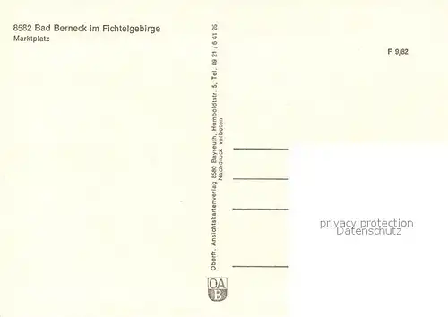 AK / Ansichtskarte Bad_Berneck Marktplatz Bad_Berneck