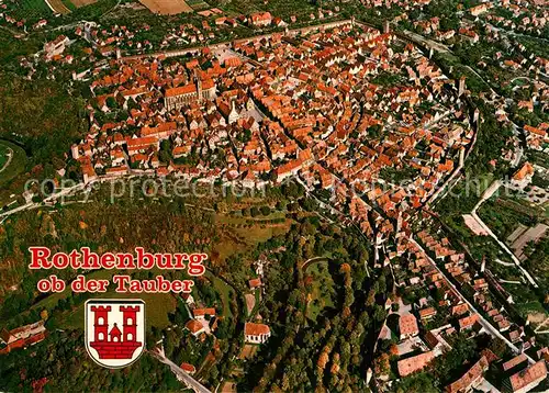 AK / Ansichtskarte Rothenburg_Tauber Altstadt Fliegeraufnahme Rothenburg Tauber